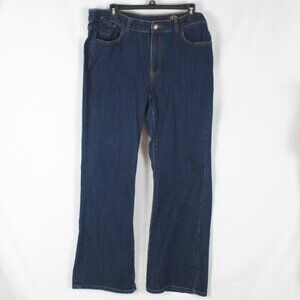 LOVE & LEGEND Blue Jeans Denim Woman Size 18 Dark Blue Boot Cut 5 Pocket Classic